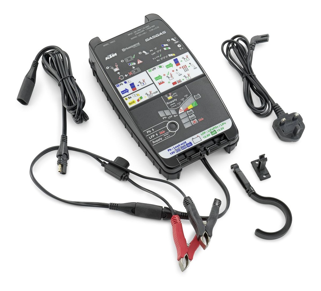 Cargador de baterías con tester